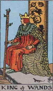 King of Wands, classic RWS illustration