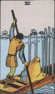 Six of Swords, classic RWS illustration